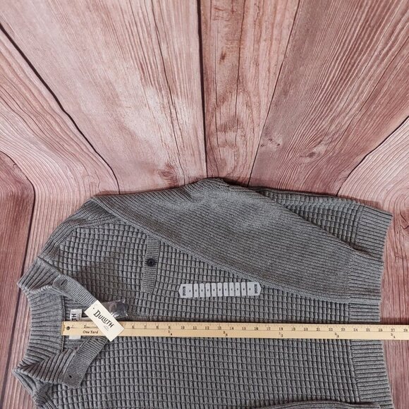 NWT Duluth Trading Co Mens XXL Burly Retirement Button Mock Sweater Cotton Knit - Picture 14 of 14